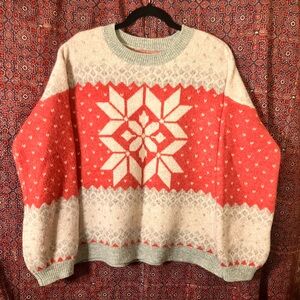 LOFT Sweater w Snowflake Motif, sz L